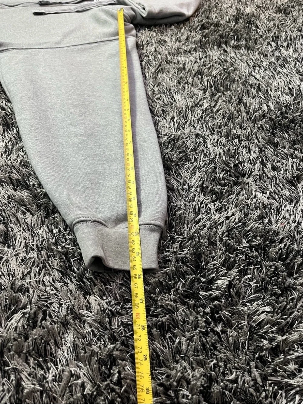 Grey Zip-Up Pro club Hoodie Sweatshirt - Men's - Picture 4 of 6